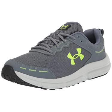 Imagem de Under Armour Charged Assert 10 masculino, (101) Gravel/Gravel/Lime Surge, 8 X-Wide