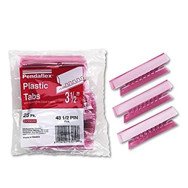 Imagem de Pendaflex 4312PIN abas para pasta de arquivos pendurados, aba 1/3, 8,8 cm, aba rosa/inserção branca, pacote com 25/pacote (PFX4312PIN)