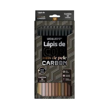 Imagem de LÁPIS DE COR 12 CORES TONS DE PELE REDONDO LEO&LEO