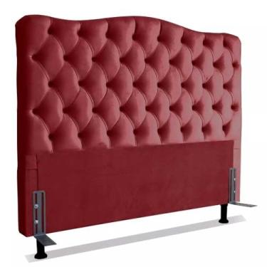 Imagem de Cabeceira Para Cama Box Solteiro 0,9 M Realeza (Suede Marsala)