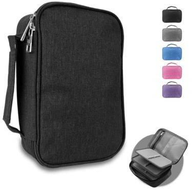 Imagem de Estojo Box Escolar Grande 100 Lápis Nylon Com 72 Elásticos (Preto)