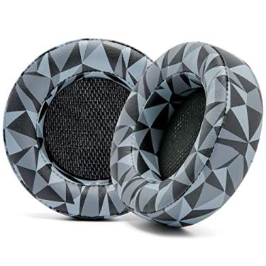 Imagem de Almofadas atualizadas para o headset CORSAIR Virtuoso Gaming, fabricadas pela Wicked Cushions | Maior durabilidade, espessura, couro mais macio e isolamento acústico | (Geo Gray)