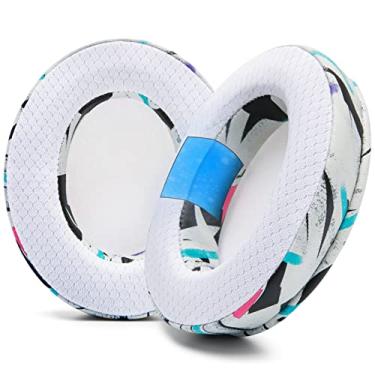 Imagem de WC Freeze para Arctis Nova - Almofadas de gel de resfriamento para Arctis Nova Pro Wired, Nova 7, 3, 1 - Fabricadas por Wicked Pads (não cabe em Nova Pro Wireless) | Branco dos anos 90