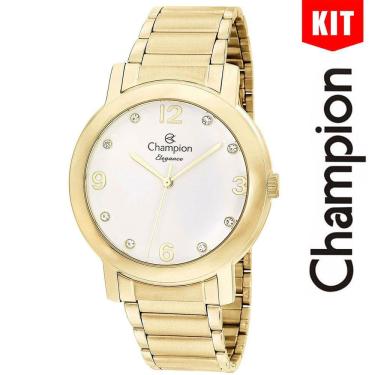 Imagem de Relógio CHAMPION KIT feminino analógico elegance dourado CN25654G