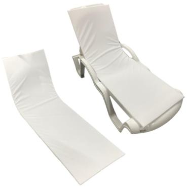 Imagem de Colchonete Almofadado De Espreguiçadeira Piscina Branca