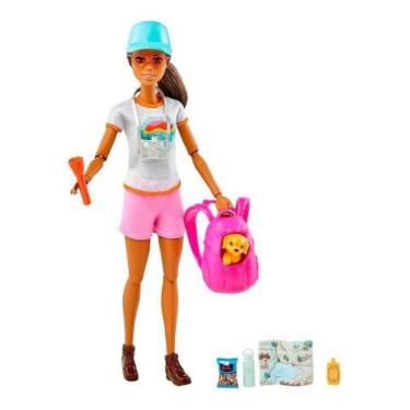 Imagem de Barbie Morena Fashionista Caminhada Com Cachorrinho Mattel