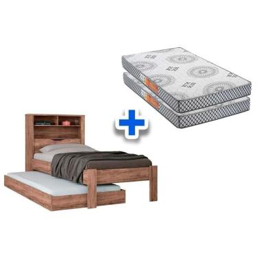 Imagem de Colchão Solteiro Pérola Polar (2Un) + Bicama Invicta Atacama