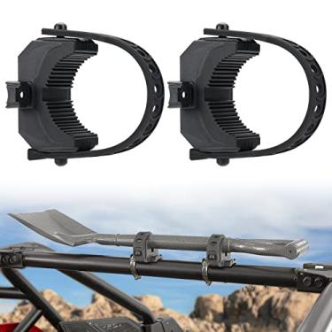 Imagem de KEMIMOTO Suporte de pá tipo C com braçadeira de borracha para ferramentas de 4,4 a 7,6 cm, braçadeira para tubo de barra de rolo de 1,3 a 3,8 cm, suporte de extintor de incêndio de liberação rápida