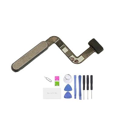 Imagem de Botão de energia de substituição Galaxy A32 5G, sensor de impressão digital A326u Botão Home Flex Cable Peças de reposição para Samsung Galaxy a32 (5G) A326u A326 6,5 polegadas (preto)