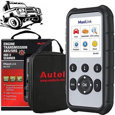 Imagem de Autel Ferramenta de digitalização de diagnóstico automotivo MaxiLink ML629 - Leitor universal de código de carro ABS SRS, diagnósticos de transmissão do motor, funções OBDII completas com dados em