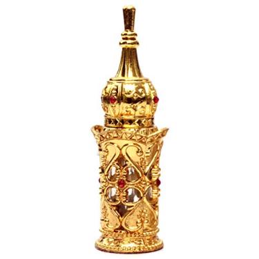 Imagem de Garrafa de perfume Shenzhao vazia recarregável para perfumes e óleos essenciais 12 ml, Dourado