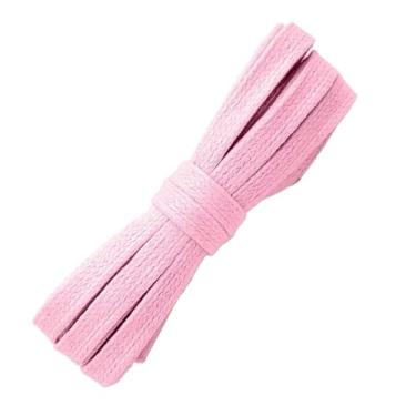 Imagem de Cadarços De Algodão Encerado Plano Masculino Feminino Tênis Esporte Casual Tênis De Basquete Cadarços(Color:Pink,Size:160cm)