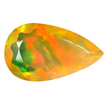 Imagem de 2,07 quilates AAA+ corte de pera de qualidade de pedra premium (14 x 8 mm) opala arco-íris não aquecida genuína pedra preciosa solta