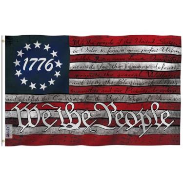 Imagem de Anley Fly Breeze 3x5 Foot Nós a bandeira do povo - Cabeçalho de lona e costura dupla - 1776 Vintage Betsy Ross a Constituição dos Estados Unidos Bandeiras Poliéster com ilhós de latão 3 X 5 Ft