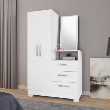 Imagem de Cômoda 2 Portas 3 Gavetas Zurique Notável Branco