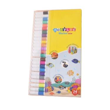 Imagem de Conjunto de canetas marcadoras acrílicas para pintura de graffiti à prova d'água - 24 cores