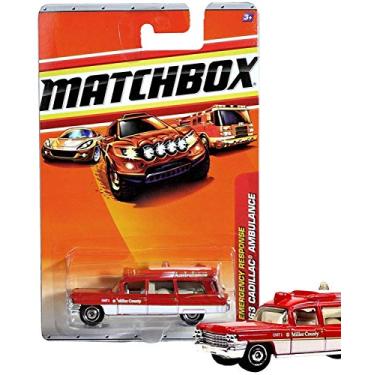 Imagem de Matchbox 2010 Emergency Response 55 of 100 (Red Over White) '63 Cadillac Ambulance