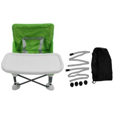Imagem de Cadeira Dobrável para Crianças, Estrutura Robusta, Cadeira de Jantar Infantil Resistente à água, Assento Elevatório para Bebês Fácil de Transportar Com Bandeja para Praia Ao Ar