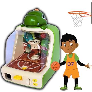 Imagem de Pinball Fliperama Mini Máquina de Basquete Jogo de Mesa Eletrônico Placar Digital Som Fliperama Verde, Brinquedo Jogo de Basquete Arcade de Dedo Eletrônico Som Música Luzes, Jogo de Basquete Infantil,