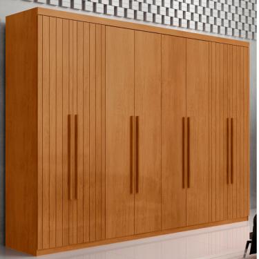 Imagem de Guarda Roupa Casal Toronto MDF 8 Portas e 4 Gavetas Moderna Mobília - Naturalle