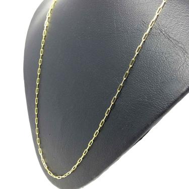 Imagem de Corrente Cordão Banhado Ouro 18k Kartie Cadeado Longo 2MM - 60CM