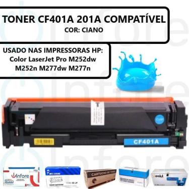 Imagem de Toner Cf401a 401a 201a CIano Compatível Com M252DW M277DW M252 M277 - 