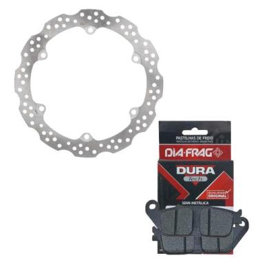 Imagem de Disco de Freio Dianteiro Cb 500 2014-2022 + Pastilhas Diafrag - GP7 / 