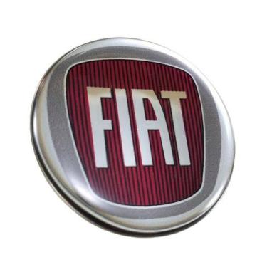 Imagem de Jogo de emblemas para calota resinado vermelho fiat 48mm - EMBLEMAX/MA