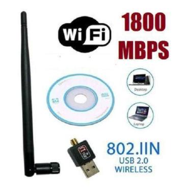 Imagem de Adaptador Wireless Usb 2.0 802.11n Antena Wi Fi 1800mbps - HPL - Wifin