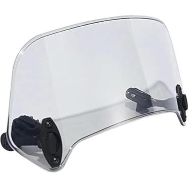 Imagem de Braçadeiras de aerofólio ajustáveis para para-brisas de motocicleta universal para Kawasaki Yamaha Harley Suzuki Buell Ducati Aprilia (280 mm fumê)