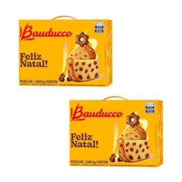 Imagem de Kit com 2 Cestas De Natal Bauducco PP (3 itens)