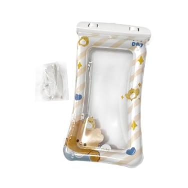 Imagem de BaotyJie Bolsa de Telefone à Prova D'água com Cordão de Tela, Bolsa Fofa Flutuante E à Prova D'água para Esportes Ao Ar Livre E Praia, Urso Amarelo