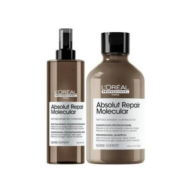 Imagem de Kit Absolut Repair Molecular Shampoo 300ml e Pré-Shampoo - LÓreal - L'