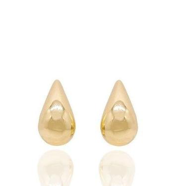 Imagem de Brinco de ouro 18k Gota Bojudo 1,5cm - Elegancy Joias