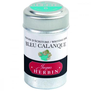 Imagem de Tinta em Cartucho p/ Caneta Tinteiro Herbin Bleu Calanque