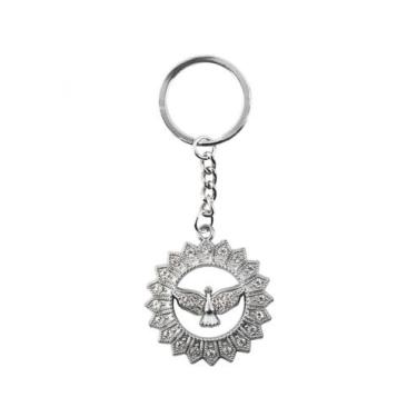 Imagem de Chaveiro Espírito Santo Aura Prateada ou Dourada 4cm - Tasco