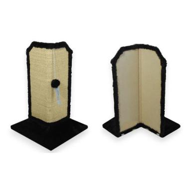 Imagem de Arranhador Gato Proteção Canto de Sofás Base Externo Brinquedo Bolinha