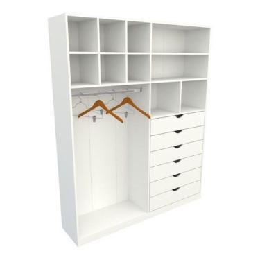Imagem de Armário Arara Gaveta Samara Mdp (closet Lojas Colmeia) - VETORIAL MÓVE