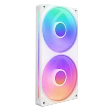Imagem de NZXT F240 RGB Core - Unidade de ventilador de quadro único de 240 mm com 2 ventiladores RGB de 120 mm - Controle de velocidade e iluminação - Alta pressão estática e fluxo de ar - Rolamentos dinâmicos