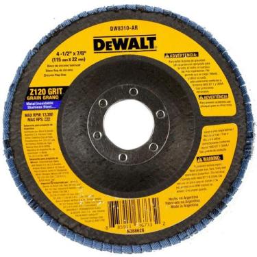 Imagem de Disco Flap de 4.1/2 Pol. com Grão 120 - DEWALT-DW8310-AR