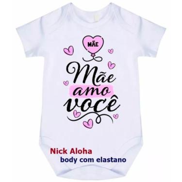 Imagem de body bebê mãe amo você cód 9673 - nick aloha, Branco, GG