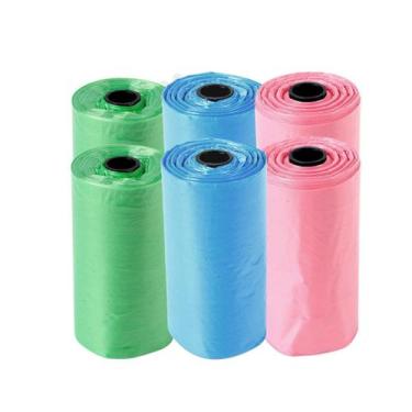 Imagem de Kit 6 Rolinhos C/ 15 Sacos De Lixo Coco Pet Gato E Cachorro - Saquinho