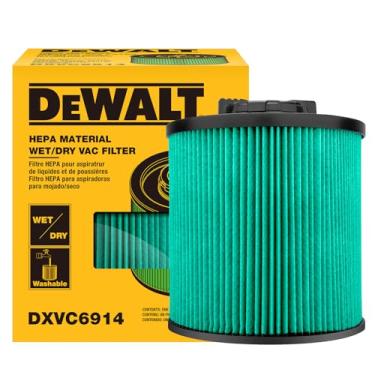 Imagem de DEWALT Shop Vac Filters, filtro de cartucho HEPA DXVC6914, filtro de substituição de filtro de vácuo para aspirador DEWALT 6-16 galões molhado e seco