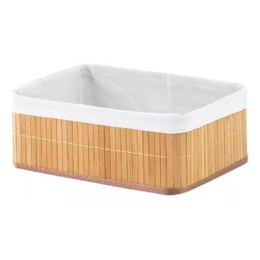 Imagem de Cesto Organizador Dobrável Bambu Claro 33x23cm 9425 - Mimo Style