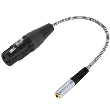 Imagem de JOLGOO Adaptador de áudio XLR fêmea para conector estéreo de 3,5 mm - Conversor de áudio balanceado de 3,5 cm para cabos XLR e Mini Jack TRS de 1/20.3 cm