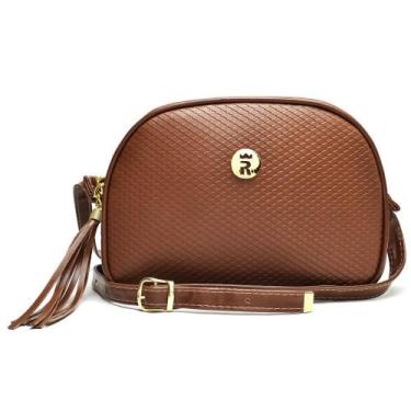 Imagem de Bolsa Feminina Pequena Transversal Oval Dia a Dia Moderna - Rubim Calç