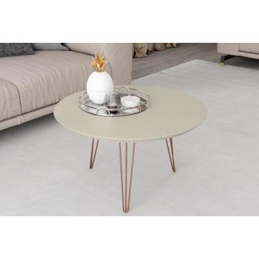 Imagem de Mesa Centro Evolution Decorativa Redonda Patrimar, Off White