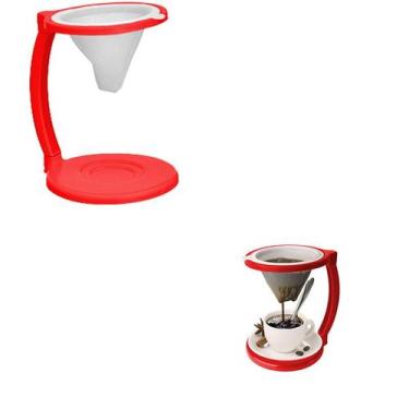 Imagem de Mini Coador de Café Individual com Suporte Dobrável - Injetemp