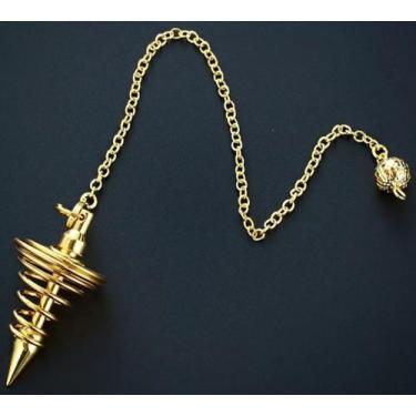 Imagem de Pêndulo Espiral Técnico De Metal Para Radiestesia Reiki e Mesa Radioni