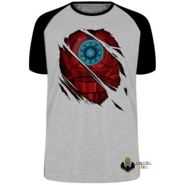 Imagem de Camiseta Homem de Ferro  reator armadura Blusa Plus Size extra grande 